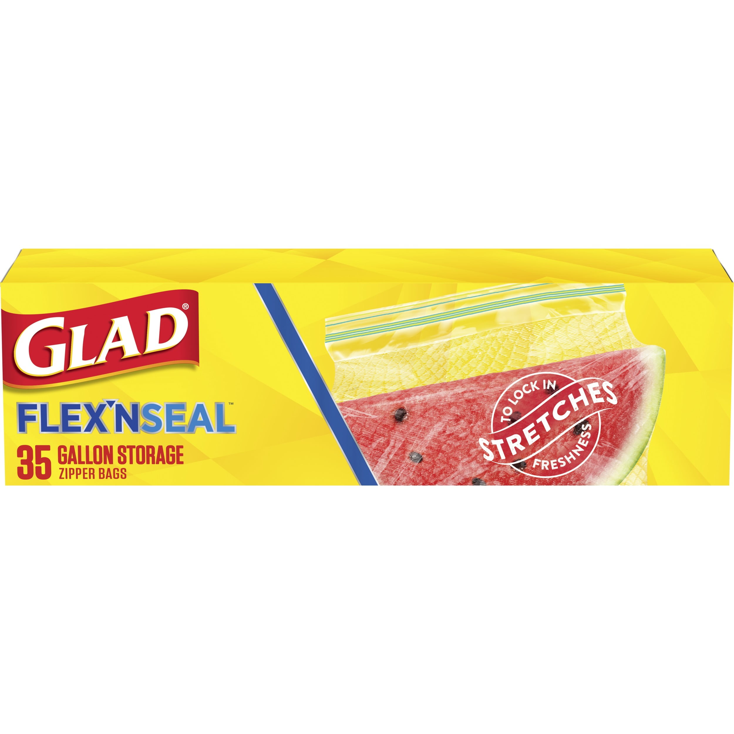 Glad® Zipper Food Storage Plastic Bags, Gallon, 10 Count