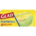thumbnail image 1 of Glad FLEXN SEAL Zipper Food Storage Quart Bags, 38 Count, 1 of 16