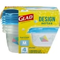 thumbnail image 1 of Glad Food Storage Containers, Designer Series, Medium Rectangle, 24 oz, 4 ct, 1 of 5