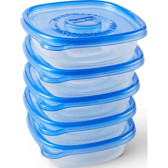 Glad Food Storage Containers - Entre Container - 25 Ounce - 5 Containers