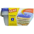 Glad Food Storage Containers Family Sized Container 104 Ounces 3 Containers