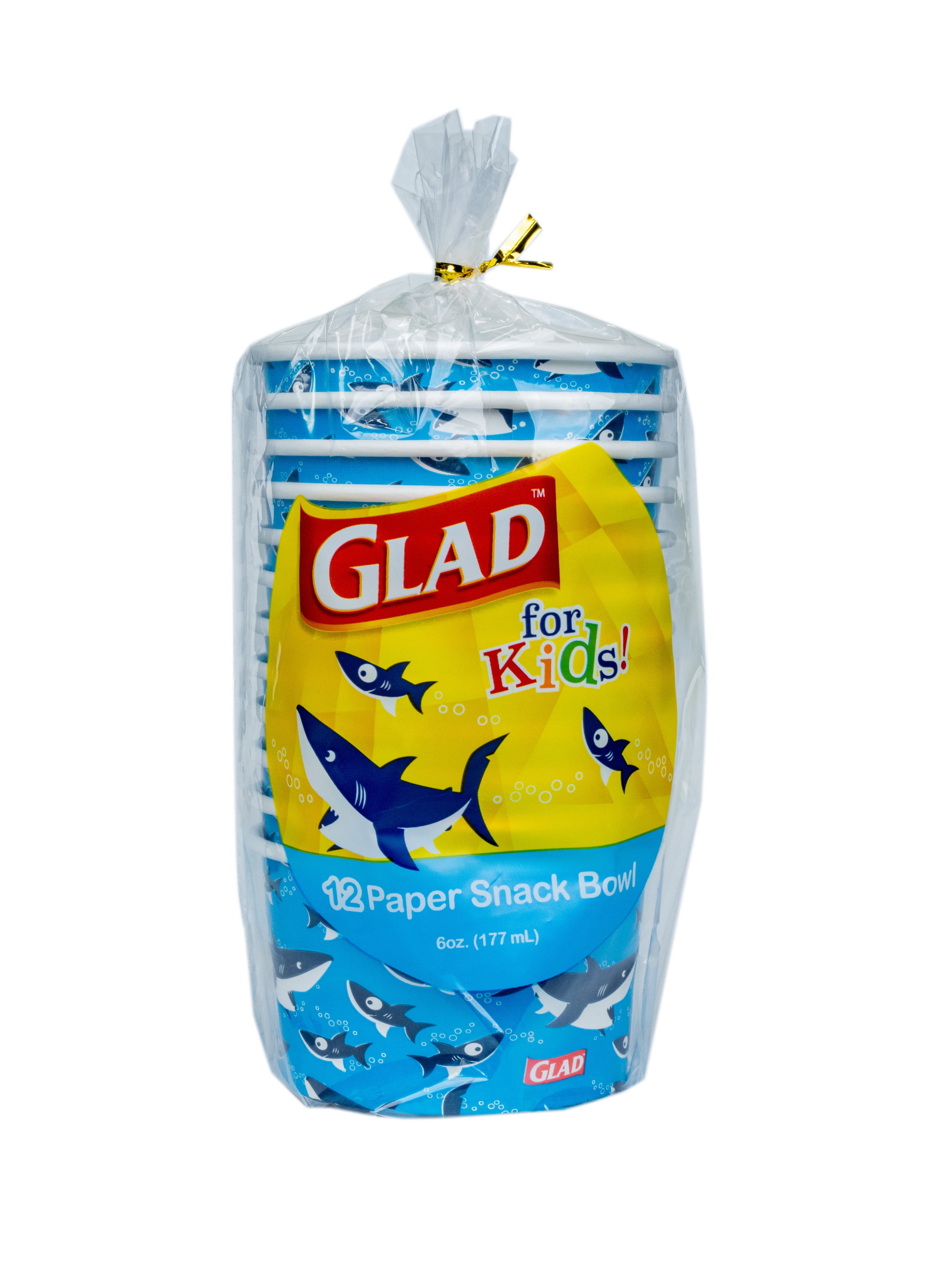 Glad For Kids 6oz Sharks Snack Bowls 12 ct