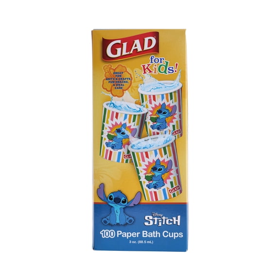 Glad For Kids Lilo & Stitch 3oz Bath Cups 100ct