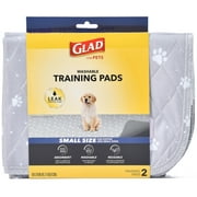 Glad For Pets Washable Reusable Dog Training Pads, Small 18 x24  2 Pk No-Slip Grip Bottom