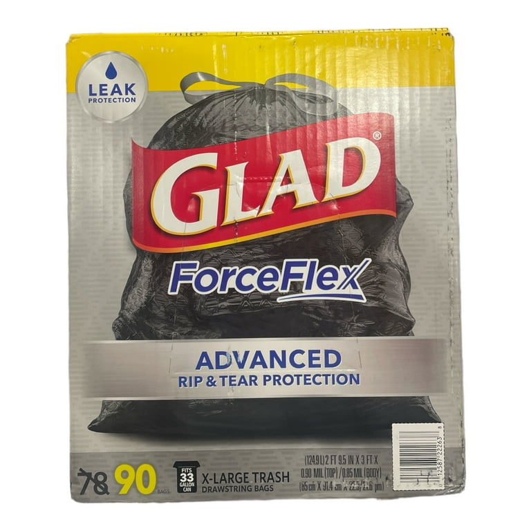 Glad ForceFlex Advanced Extra Large Drawstring Trash Bags with