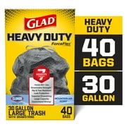 Glad ForceFlex Heavy Duty Trash Bags With Clorox, Mountain Air Scent, 30 Gallon, 40 Count