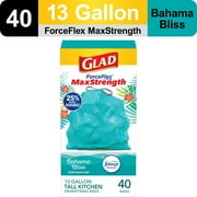 Glad ForceFlex MaxStrength Scented Tall Kitchen Trash Bags, 13 Gallon, 40 Bags
