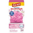 thumbnail image 1 of Glad ForceFlex MaxStrength Tall Kitchen Trash Bags, 13 Gal, Cherry Blossom, 34 Ct (Package May Vary) ( Pack of 2 ), 1 of 1