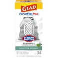 thumbnail image 1 of Glad ForceFlex Plus Tall Kitchen Garbage Bags Eucalyptus and Peppermint (Pack of 5), 1 of 10