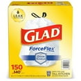 thumbnail image 1 of Glad ForceFlex Tall Drawstring Trash Bags with OdorShield, 13 Gallon, 150 Count, 1 of 5