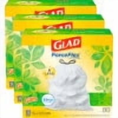 Glad ForceFlex Kitchen Drawstring Trash Bags, 13 Gallon, Gain Original, 80 Count, Pack of 3