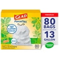 thumbnail image 1 of Glad ForceFlex Tall Kitchen Drawstring Trash Bags, 13 Gallon, Gain Original with Febreze Freshness, 80 Count, 1 of 14