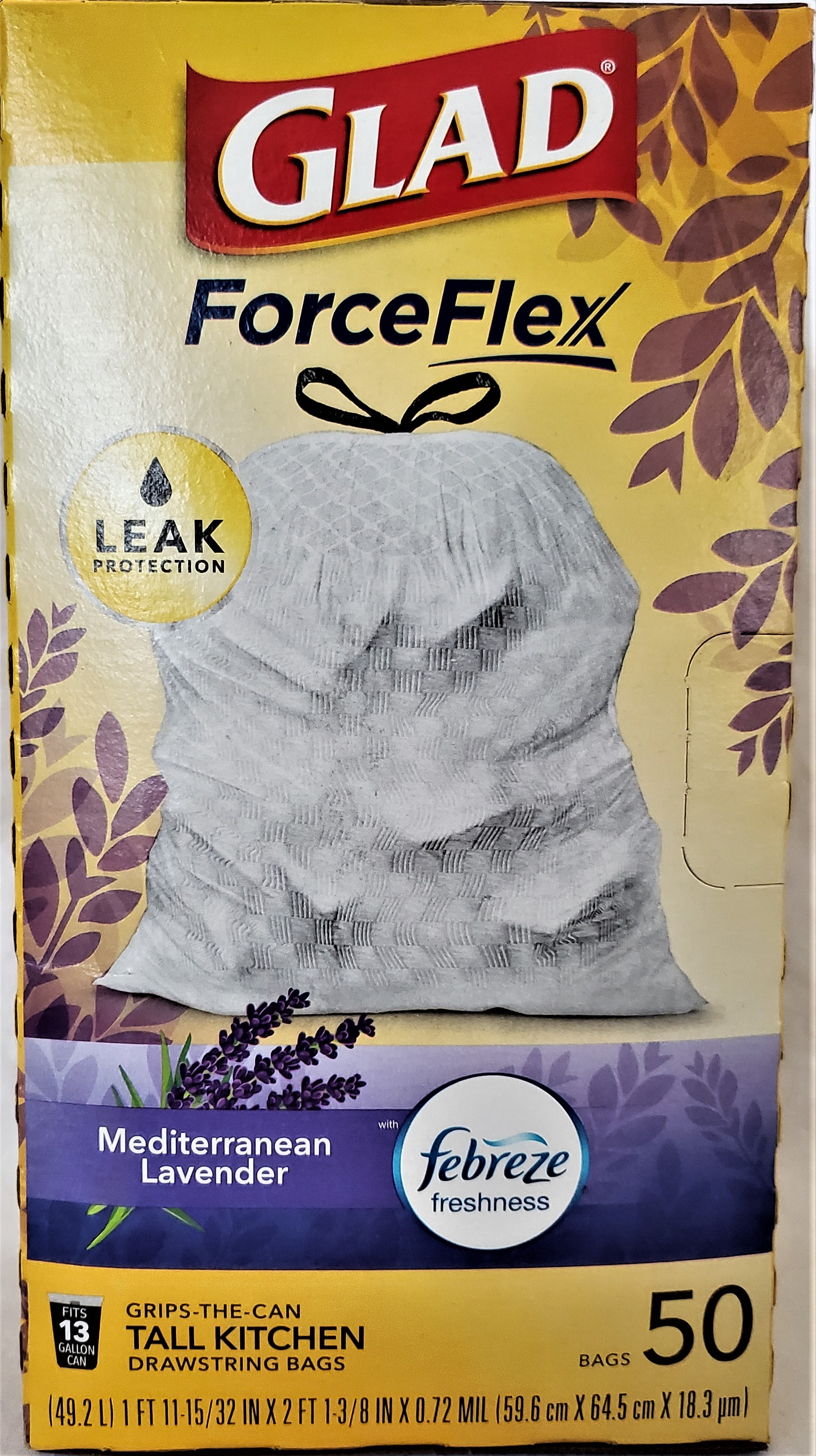 Kitchen ForceFlex Bags Mediterranean Lavender Scented Trash Bags