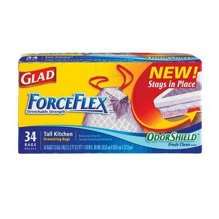 Glad ForceFlexPlus XL 20 Gallon Kitchen Trash Bags, Fresh Clean