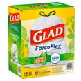 Glad ForceFlex Tall Kitchen Trash Bags, Gain Original Scent with Febreze Freshness (13 gal., 150