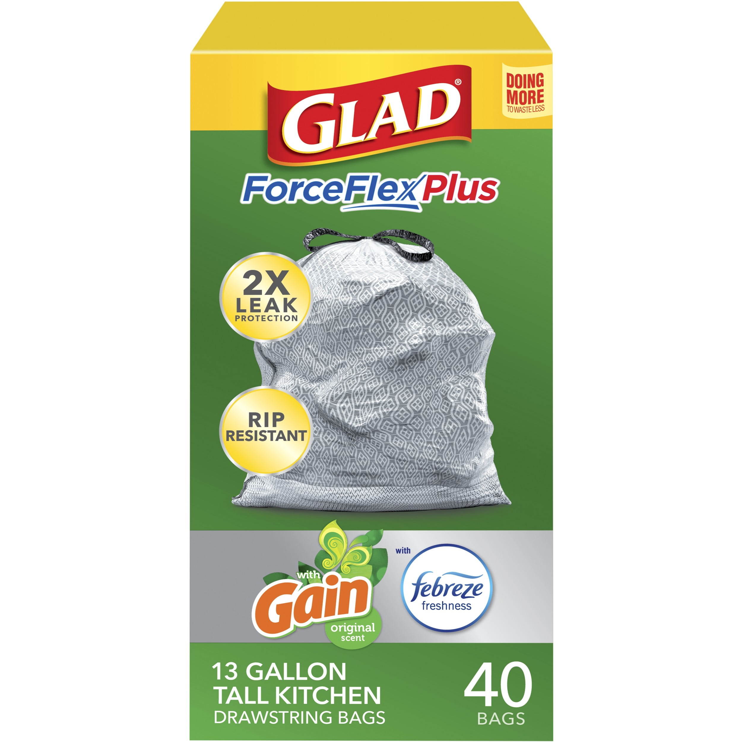 Glad Tall Kitchen Trash Bags, 13 Gallon, 40 Bags (ForceFlexPlus, Sweet  Citron & Lime) Reviews 2023
