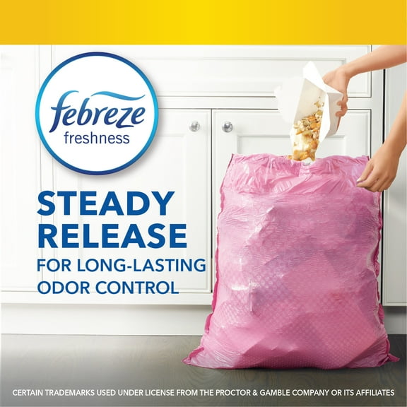 Glad ForceFlexPlus 13 Gallon Tall Kitchen Trash Bags, Cherry Blossom with Febreze, 40 Bags