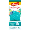 thumbnail image 1 of Glad Forceflex Maxstrength Tall Kitchen Drawstring Trash Bags, 13 Gallon, 20 Ct, 1 of 6