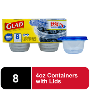 Gladware Everyday Mini 4oz Mini Round Containers 8ct