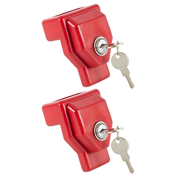 Glad Hand Lock Red Plastic Keyed Alike for Tractor Trailer, 2 Pack