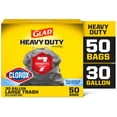 thumbnail image 1 of Glad Heavy Duty ForceFlex 30-Gallon Drawstring Large Black Trash Bags, Mountain Air Scent, 50 Bags, 1 of 13