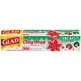 thumbnail image 1 of Glad Holiday Red Clingwrap Plastic Wrap 300 Sq Ft Roll, 1 of 3