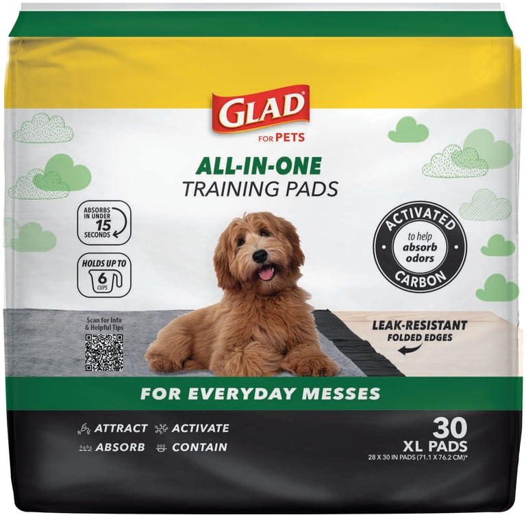 Glad Jumbo Leak Resistant Activated Carbon Training Pads For Large