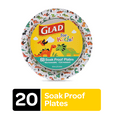 thumbnail image 1 of Glad Kids - 8.5" Round Paper Plate Dinosaurs, 3 pack (60 plates total), 1 of 6