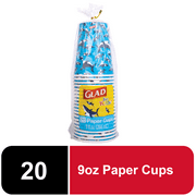 Glad Kids Sharks Paper Cups 9oz 20ct
