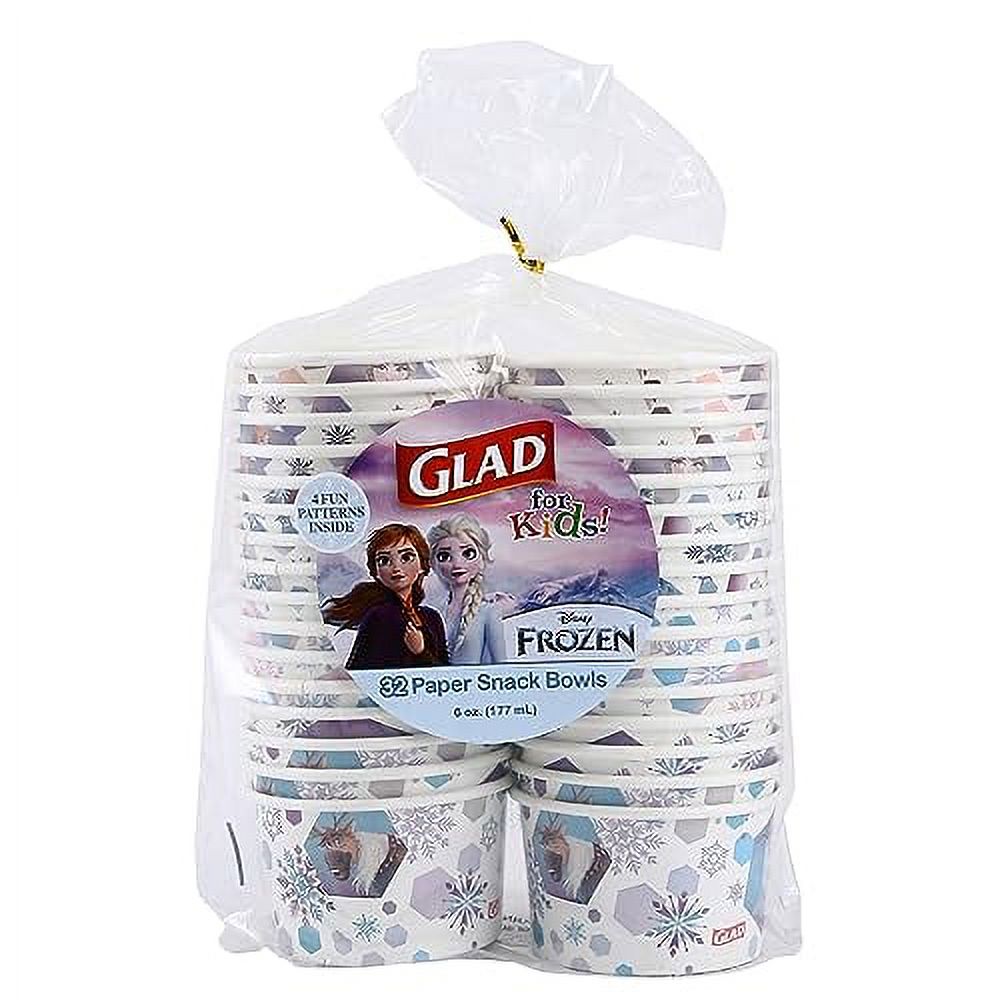Glad for Kids Disney Frozen 6oz Paper Snack Bowls, Lids Not Included