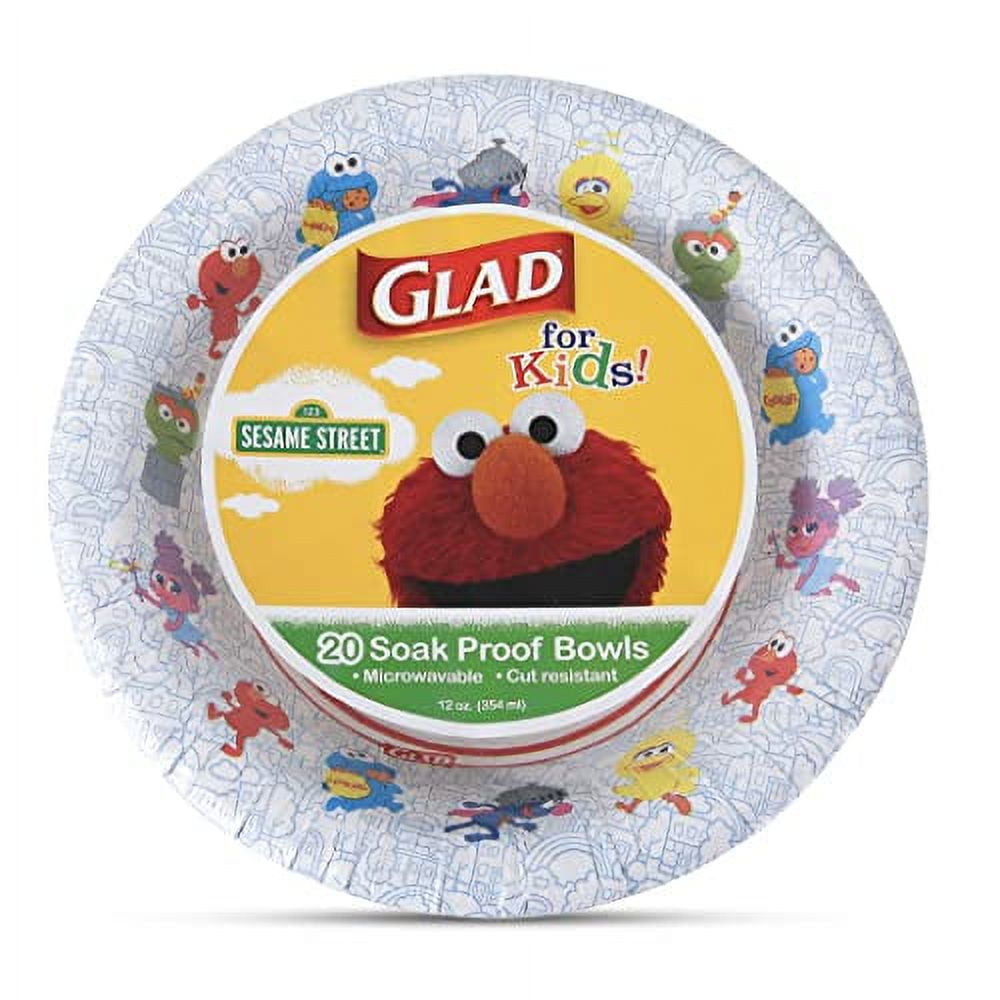 Glad Kids' Sharks 12 Oz. Paper Snack Bowls, 8-Count
