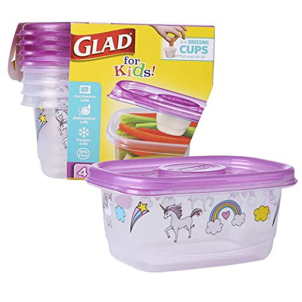 Glad Containers & Lids, Round, Snack Size, 1.75 Cups