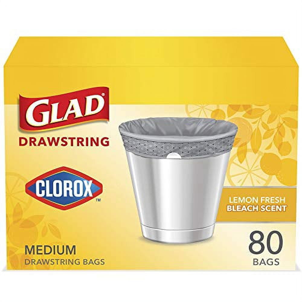 GLAD - Glad Drawstring Medium Lemon Fresh Trash Bags 26 Count (26