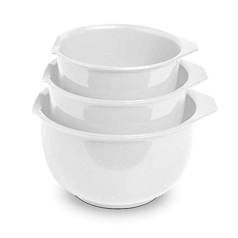 Glad Mixing Bowl with Handle – 3 Quart | Heavy Duty Plastic with Pour Spout and Non-Slip Base | Dishwasher Safe Kitchen Supplies for Cooking and BAK