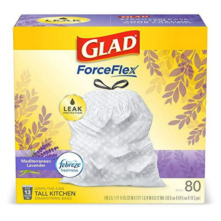 Glad Tall Kitchen 5 Day OdorShield Trash Bags With Febreze