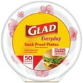 thumbnail image 1 of Glad Paper Plates, 8.5", Pink Flower, 50 Ct, 1 of 7