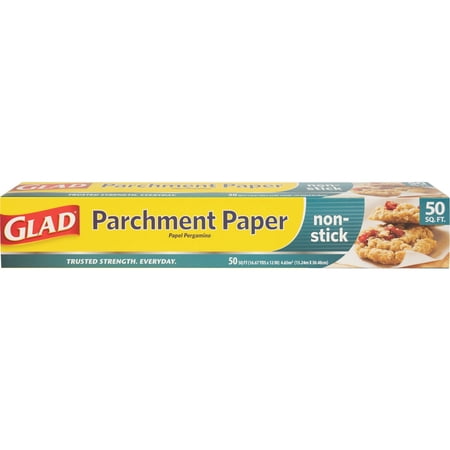 Glad Parchment Paper Roll - Non-Stick, Everyday Parchment Paper - 50 Sq Ft, White