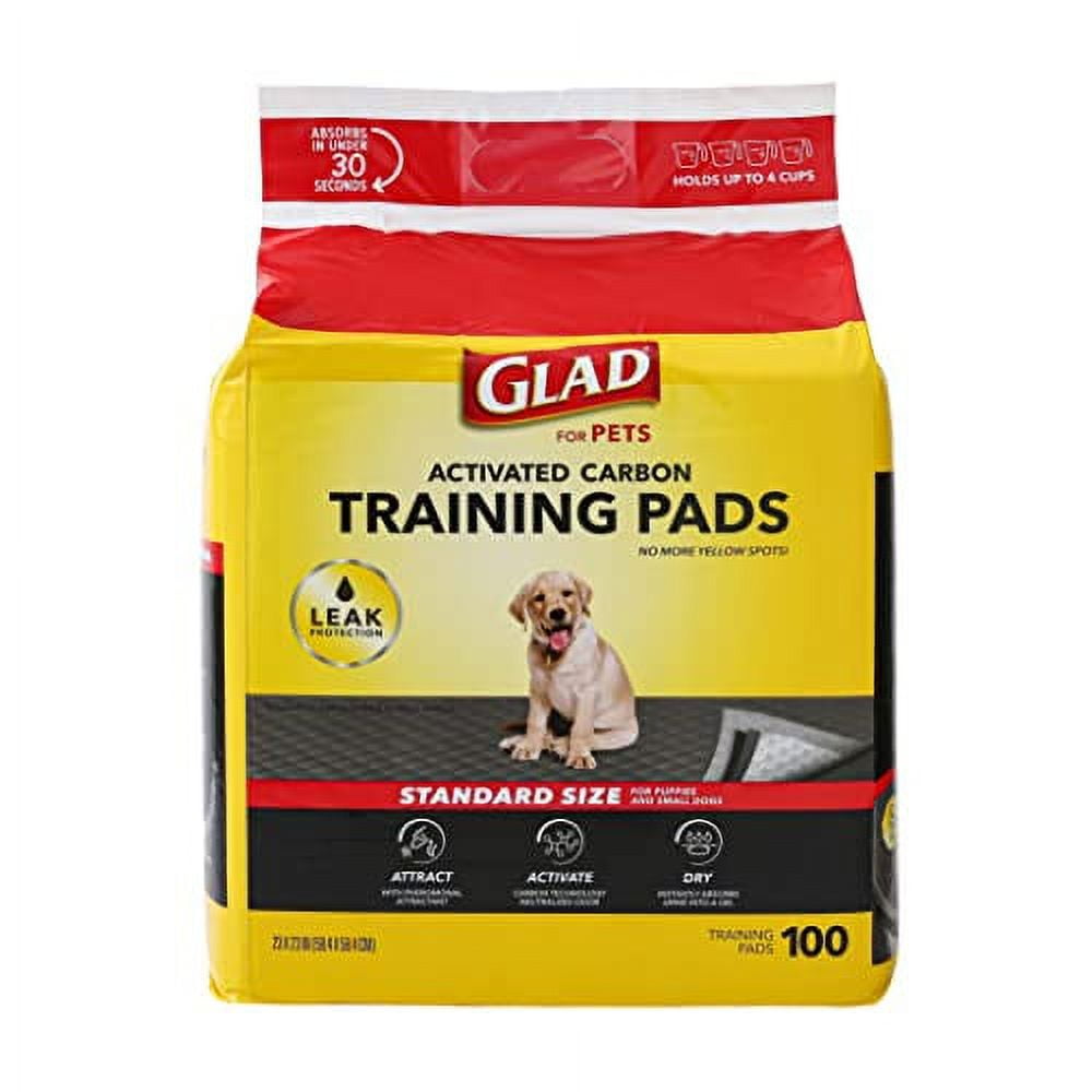 Glad for Pets Black Charcoal Puppy Pads 23" x 23" Puppy Potty