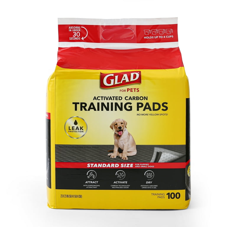 https://i5.walmartimages.com/seo/Glad-Pets-Black-Charcoal-Puppy-Pads-Potty-Training-That-ABSORB-NEUTRALIZE-Urine-Instantly-New-Improved-Quality-Pee-Pads-100-count_bde12c56-280c-483e-9497-b768de151366.45fad9dc8a42274d9612dae767b56e76.jpeg?odnHeight=768&odnWidth=768&odnBg=FFFFFF