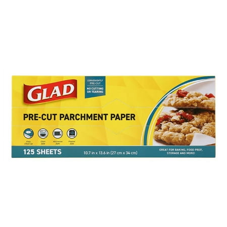 Glad Pre-Cut Parchment Paper Sheets, 125 ct.