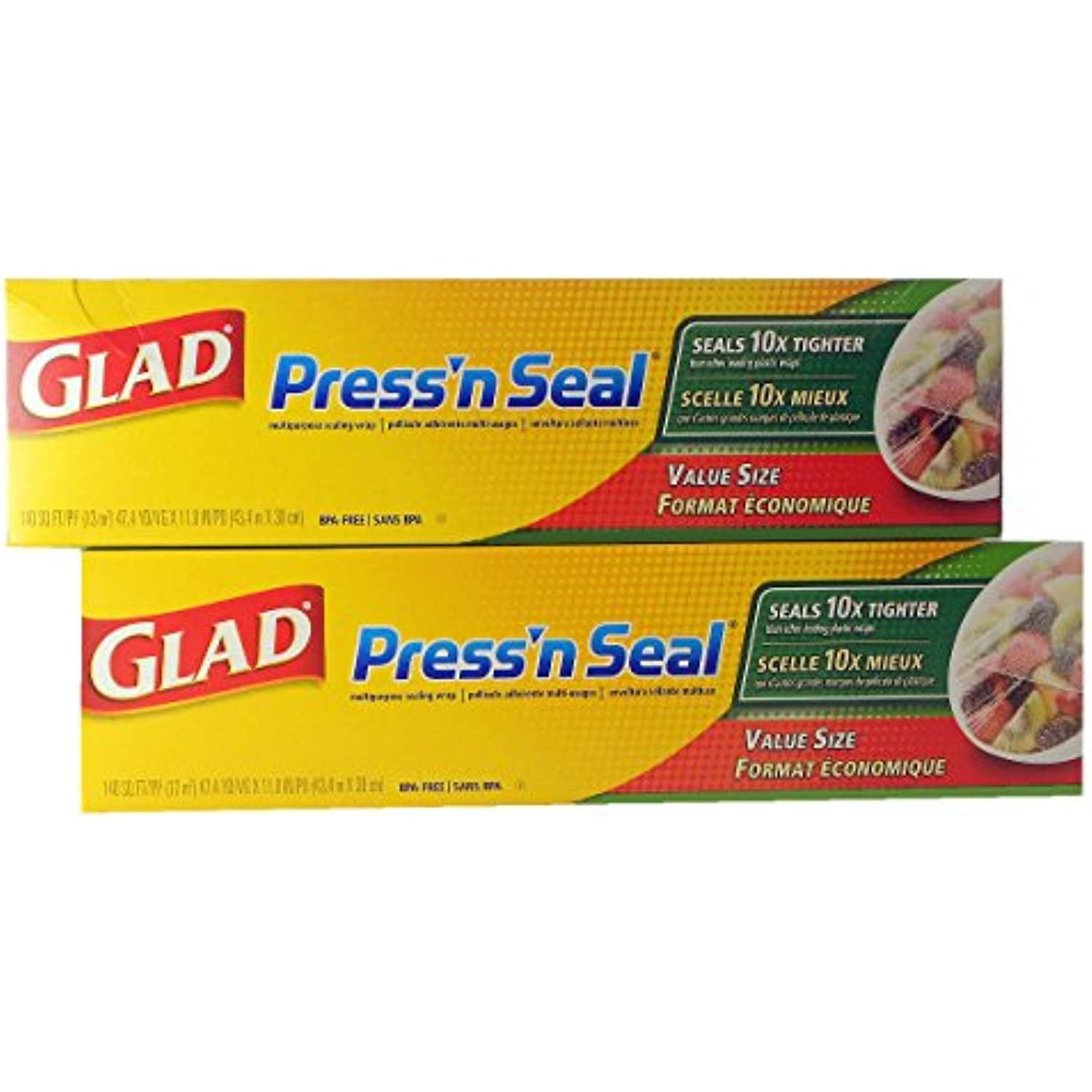 Glad Press N Seal Wrap (2Pack, 140 Sq. Ft. Each (Total 280 Sq. Ft
