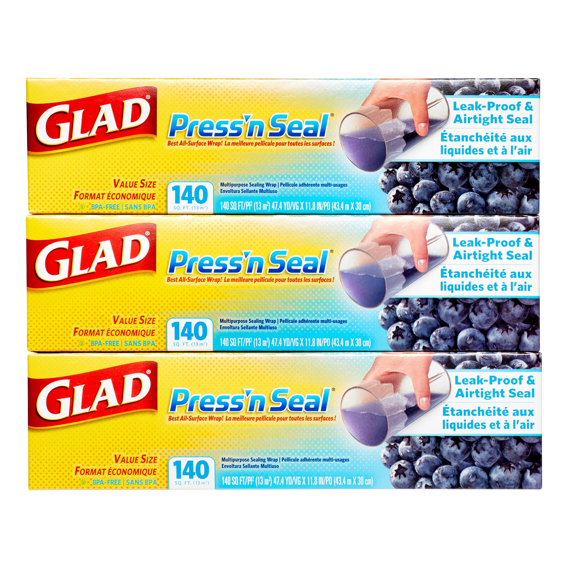 Glad Press'n Seal Food Wrap, 140 sq ft-2 Pack, 1 - Kroger