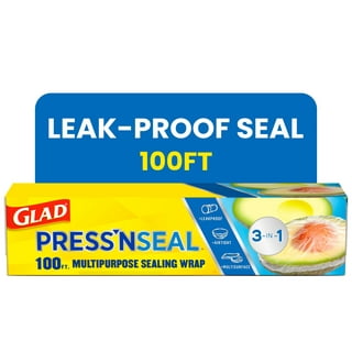 Glad 50% Plant-Based Cling N Seal Food Wrap, Plastic, 200 sq ft