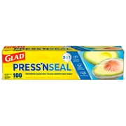 Glad Press'n Seal Plastic Food Wrap, 100 sq ft Roll