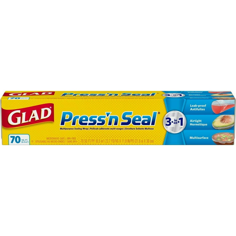 Glad Cling N Seal 2X Freshness Protection Plastic Food Wrap, 400 sq ft Roll