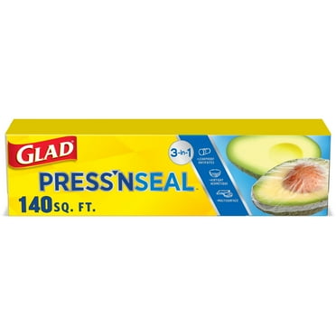 Glad Press'N Seal Plastic Multipurpose Food Wrap, 140 sq ft Roll