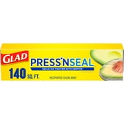 Glad Press'n Seal Multipurpose Plastic Food Wrap, 140 sq ft Roll