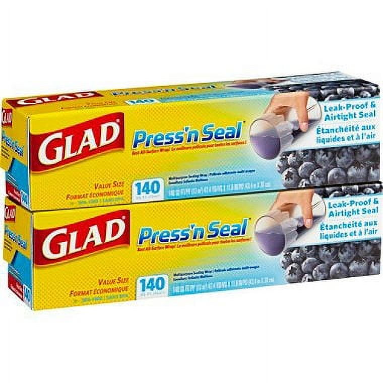 Glad Press N Seal Plastic Wrap, 2 PK./140 SQ. FT.