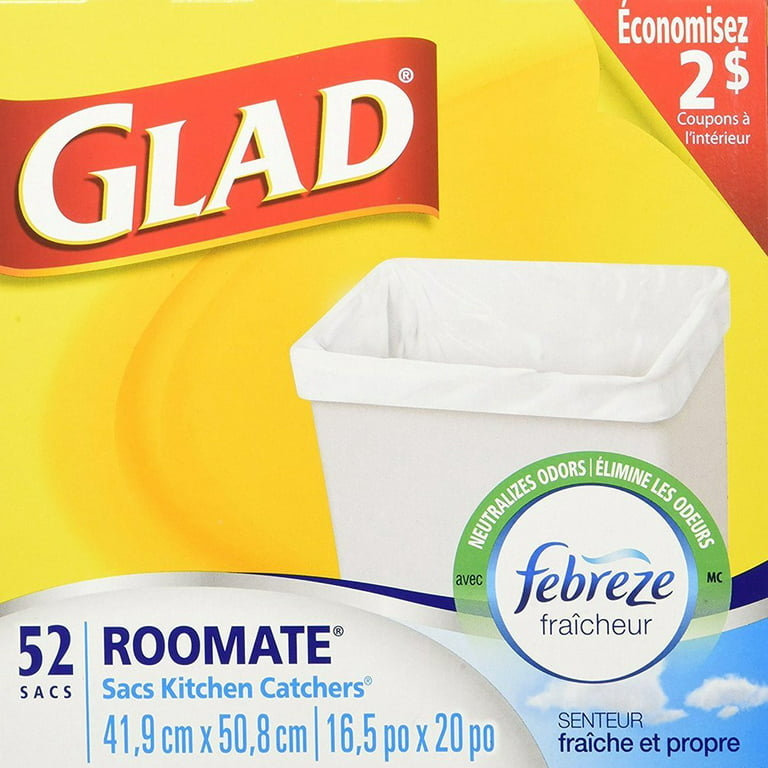 Glad Roomate Kitchen Catchers Garbage Bags with Febreze Freshness