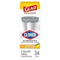 thumbnail image 1 of 2X - Glad Drawstring Small Trash Bags - Lemon Fresh Bleach - 4 Gallon - 34ct, 1 of 7